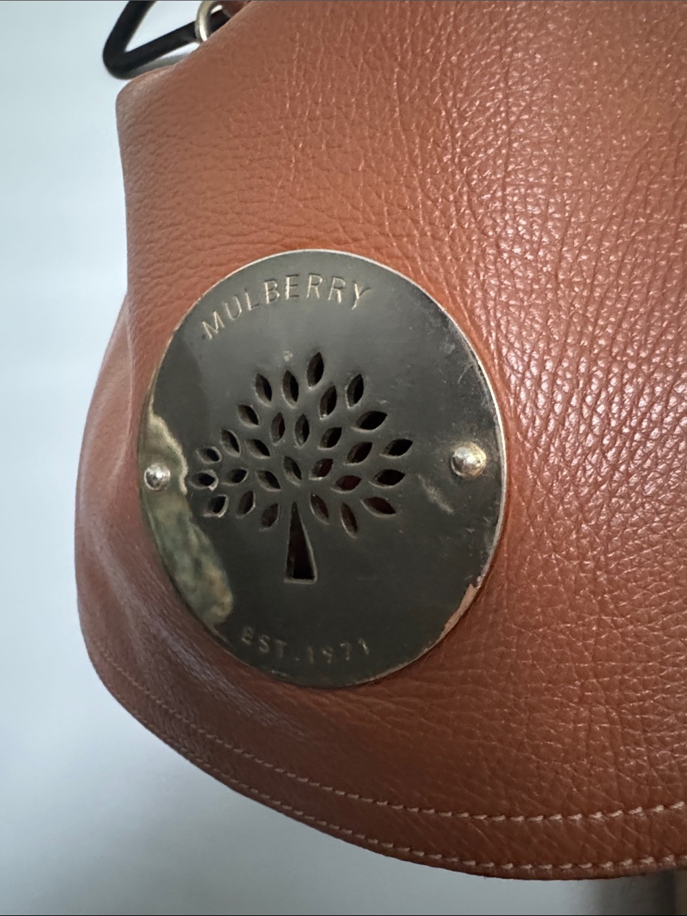 Mulberry Tan Leather Daria Hobo Bag - Signature Tree Plaque - Picture 3 of 14